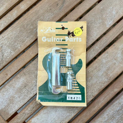 Vintage Aria A8449 MIJ Chrome Stopbar Tailpiece - NOS, Original Packaging