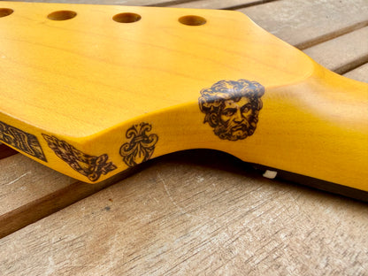 Proper Instruments 1-of-1 Nitro Stratocaster Replacement Neck – Tattooed & Amber
