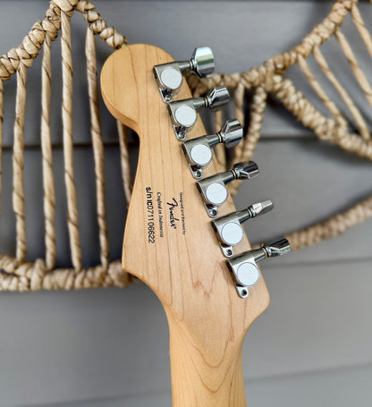2007 Squier Deluxe Stratocaster - Pearl White Metallic, Duncan Designed Pickups
