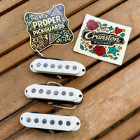 Proper Pickups "Proper Signatures" Handwound Single Coil Stratocaster Pickup Set w/ Treble Bleed & PIO Capacitor—Parchment