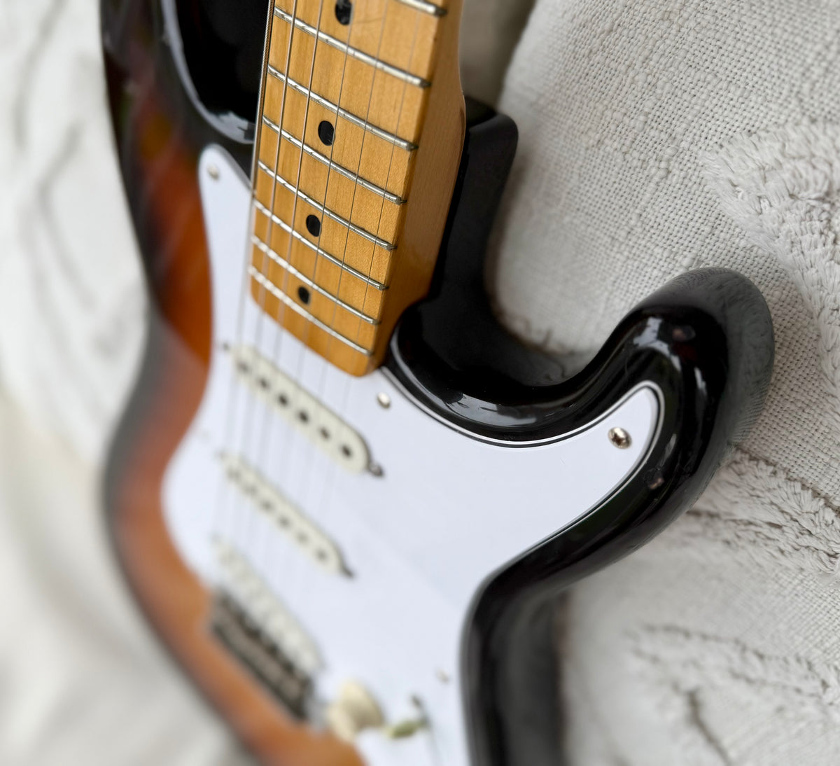 1983 Squier Bullet MIJ "SQ" Sunburst with Maple Neck—Boutique Pickups!