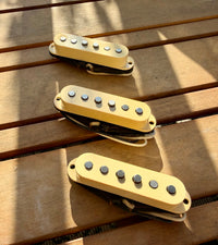 Proper Pickups "Proper Signatures" Handwound Single Coil Stratocaster Pickup Set w/ Treble Bleed & PIO Capacitor—Aged White