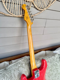 2014 Squier Simon Neil Stratocaster Fiesta Red—6.8lbs