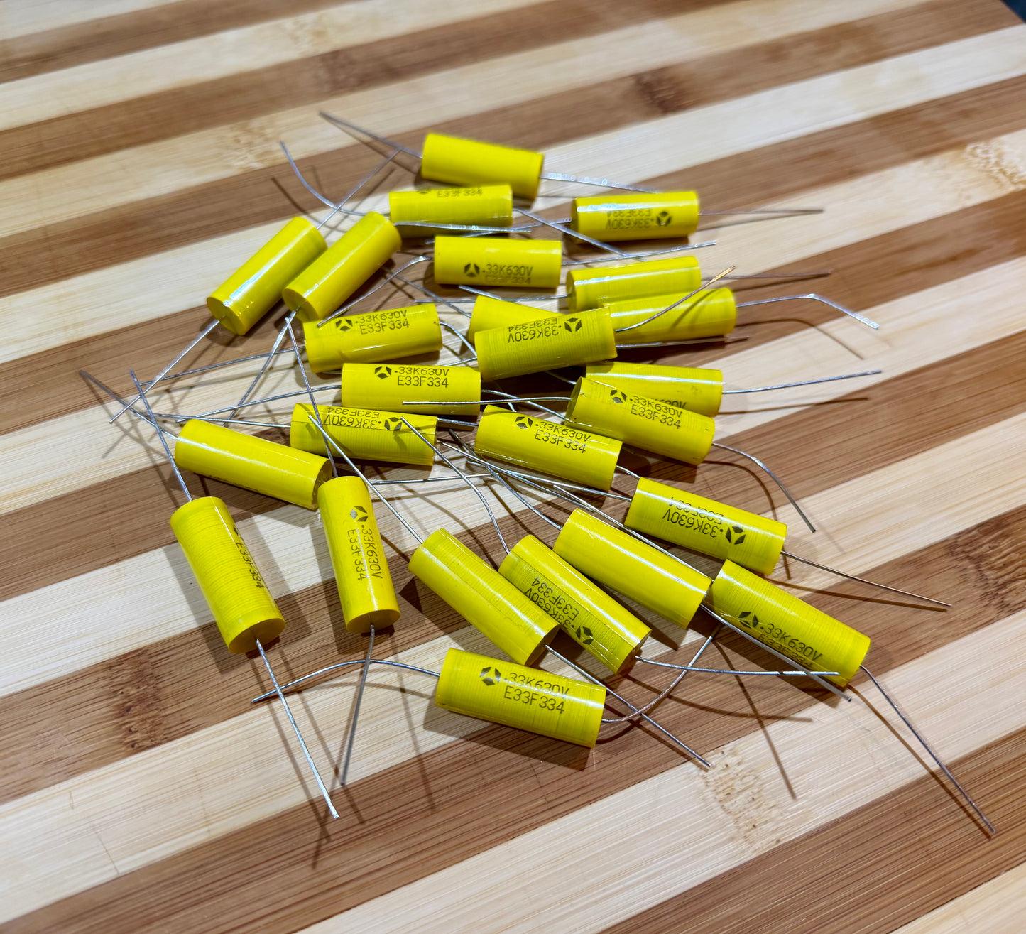 NOS 1992 .33uF Polyester Film Capacitors - 495 Count