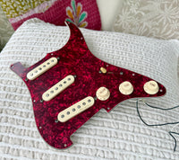 Used Fender Vintage Noiseless Stratocaster Loaded Pickguard—Red Tortoise, USA!
