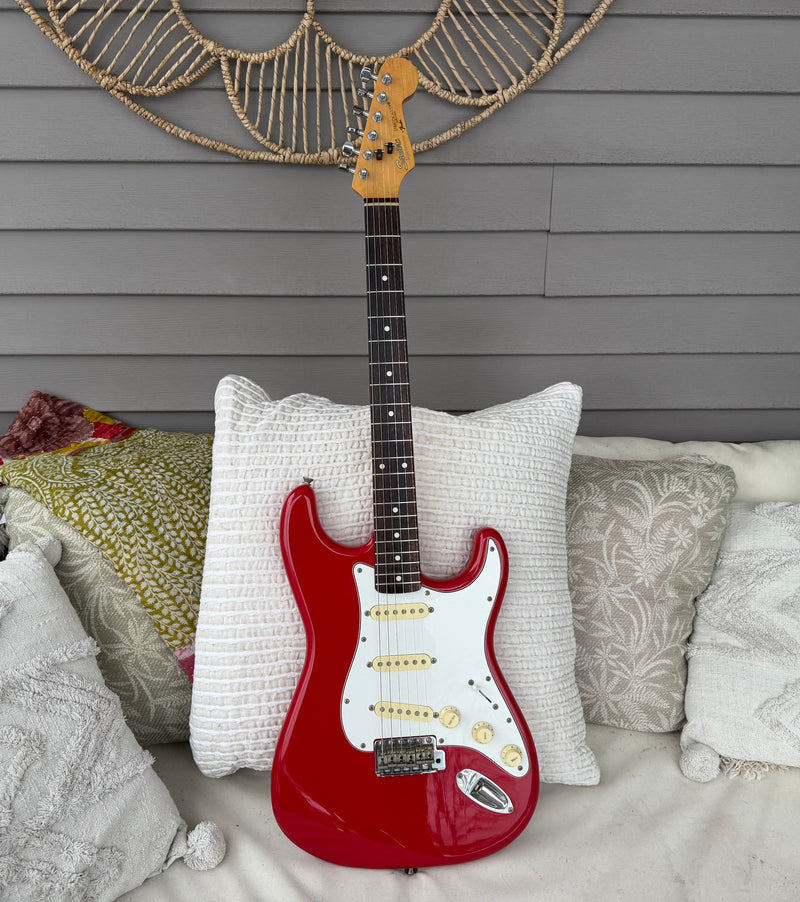 1986 Squier Stratocaster Torino Red MIJ ST-362—All Original, Mint!