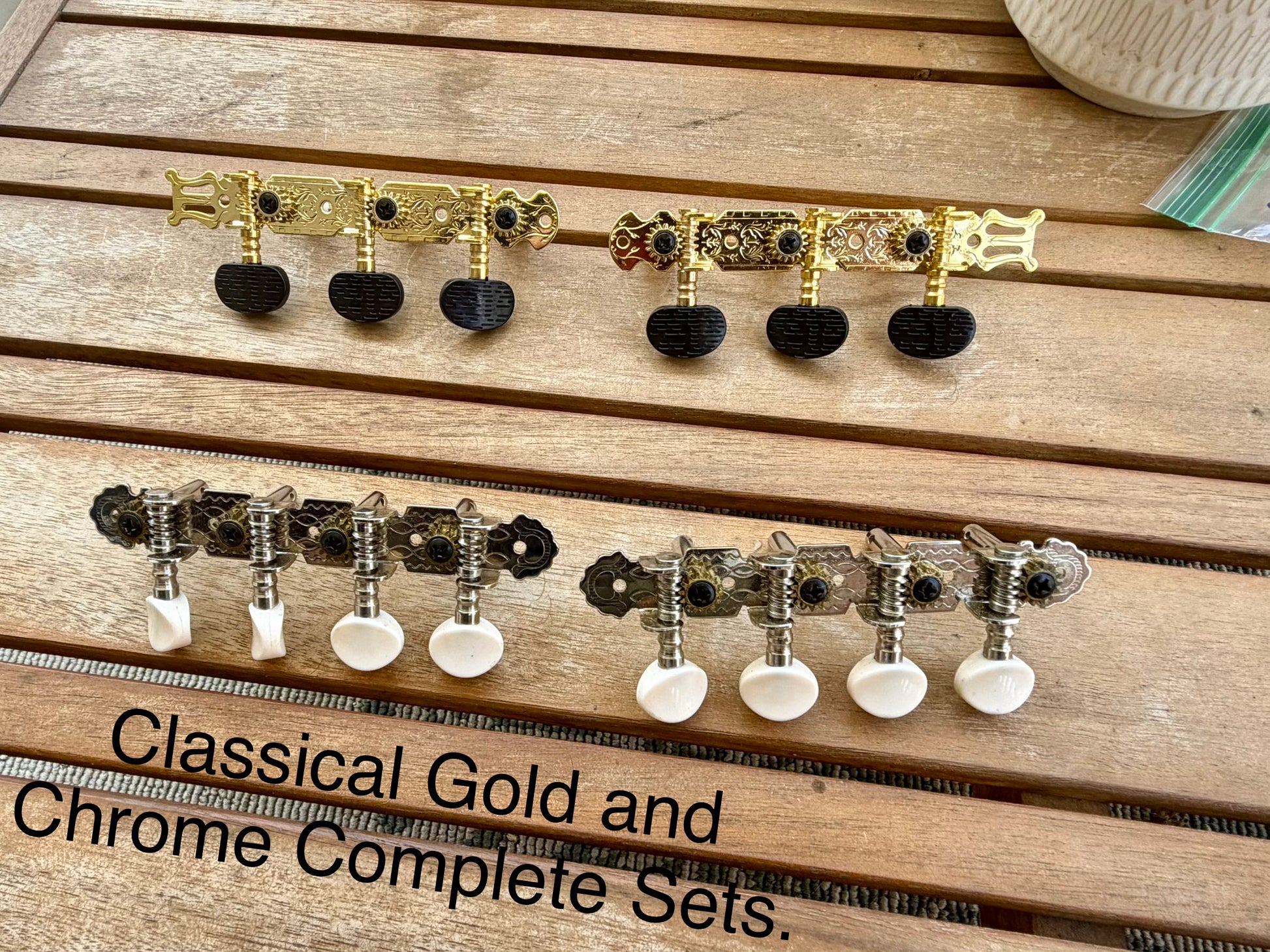 131-Piece Assorted Guitar & Bass Tuner Lot—6R, 3x3, Classical, Many Full Sets!
