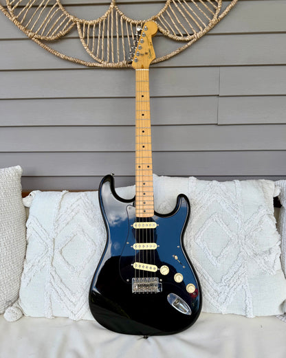 1987 Squier ST-357 Stratocaster Black w/ Maple Neck MIJ—E7!