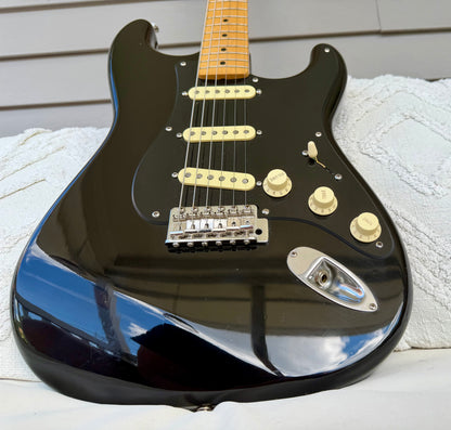 1987 Squier ST-357 Stratocaster Black w/ Maple Neck MIJ—E7!