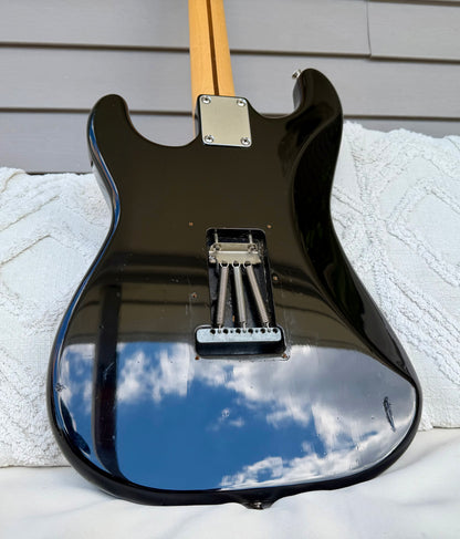 1987 Squier ST-357 Stratocaster Black w/ Maple Neck MIJ—E7!