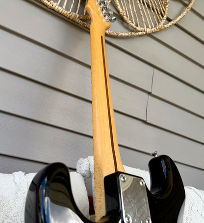 1987 Squier ST-357 Stratocaster Black w/ Maple Neck MIJ—E7!